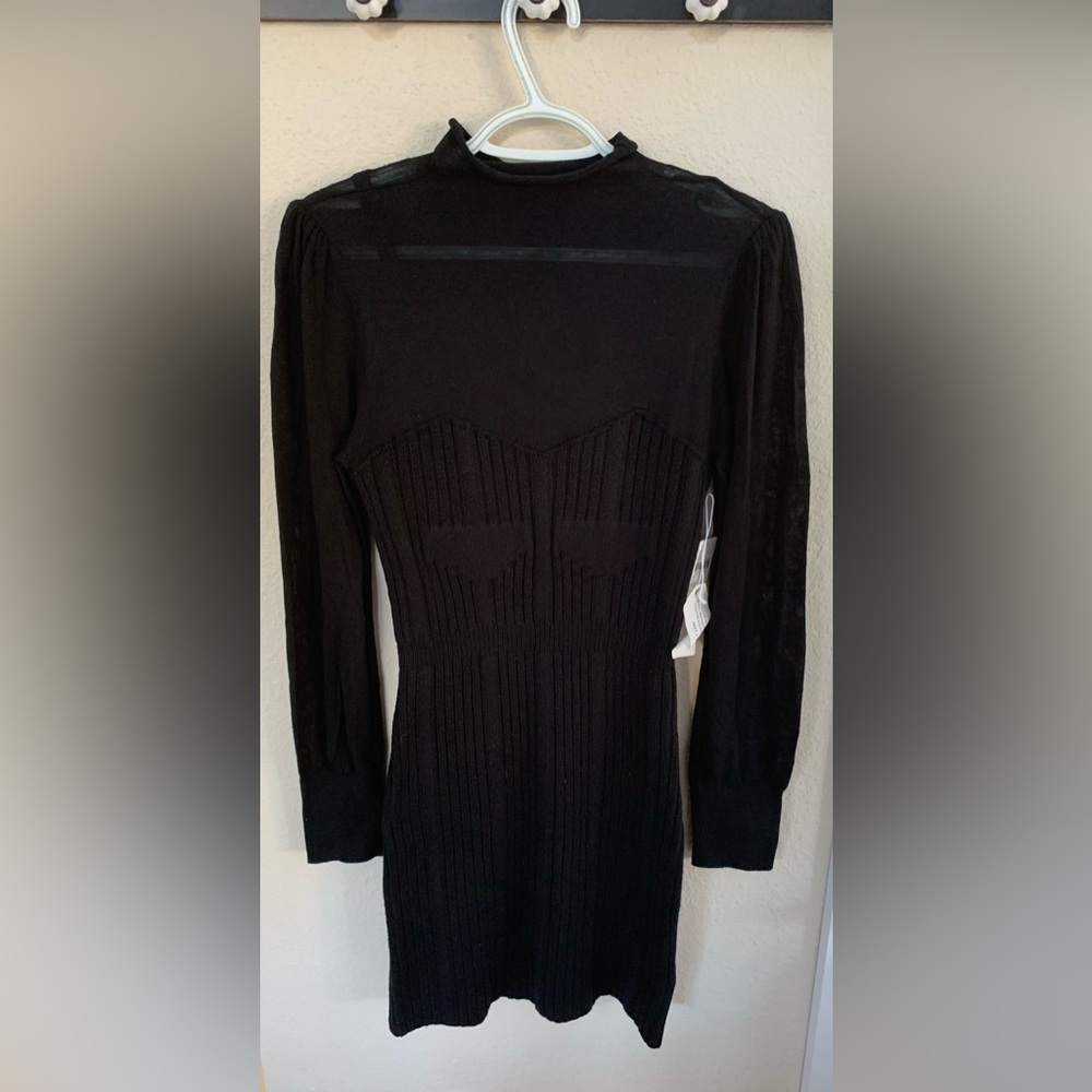 NWT Anthropologie black knit dress. Size Med. Gorgeous! - Picture 6 of 6